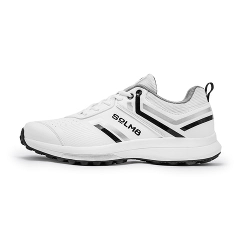 S1 Black Silver Cricket Shoes