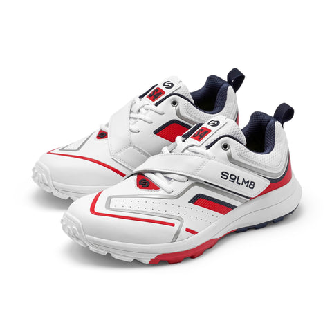 S4 Cricket Shoes Red Navy