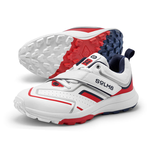 S4 Cricket Shoes Red Navy