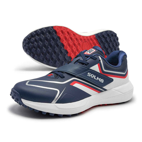 S4 Navy Red Cricket Shoes