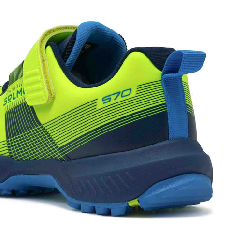 S70 Lime Navy Cricket Shoes