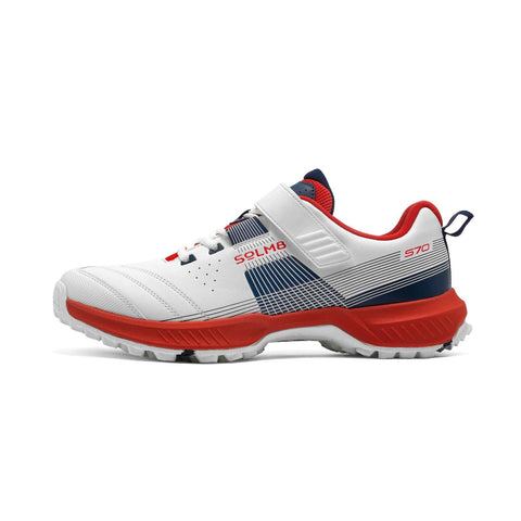 S70 Red Navy Cricket Shoes