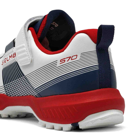 S70 Red Navy Cricket Shoes