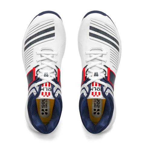 S8 3.0 White Navy Cricket Shoes