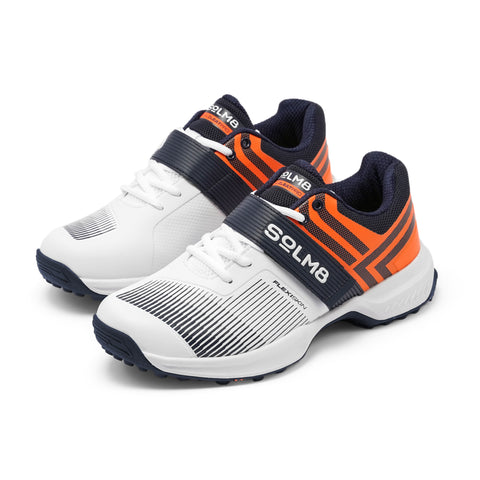 S8 Navy Orange Cricket Shoes
