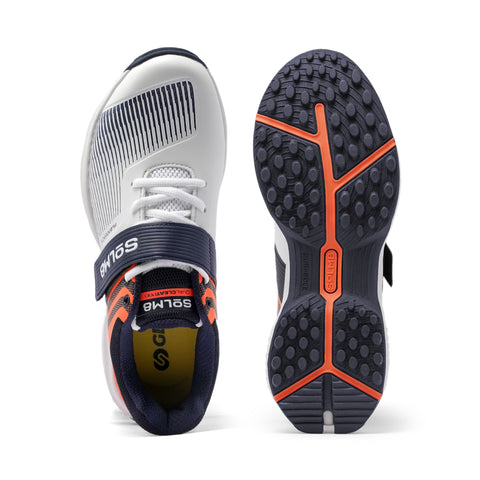 S8 Cricket Shoes Navy Orange