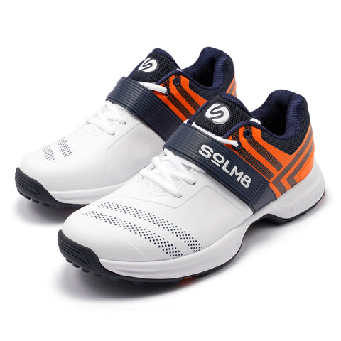 S8 Navy Orange Cricket Shoes