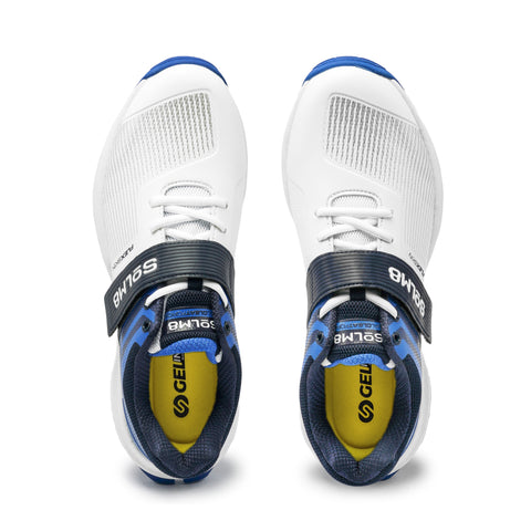 S8 (NEW COLOR DROP) White Blue Cricket Shoes