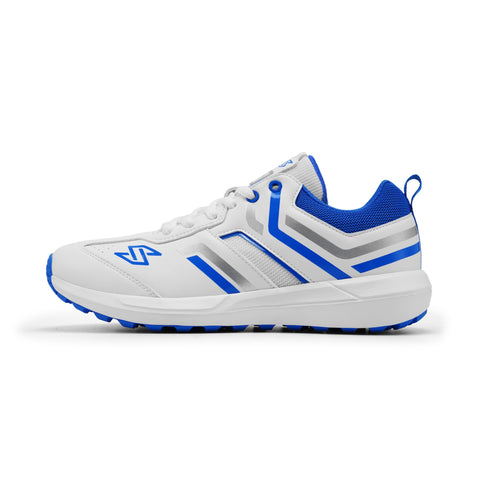 S1 Blue Silver Cricket Shoes