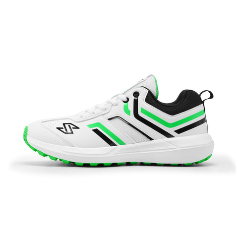 S1 Black Green Cricket Shoes