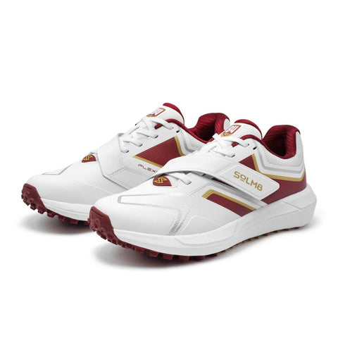 S4 Maroon Gold Cricket Shoes