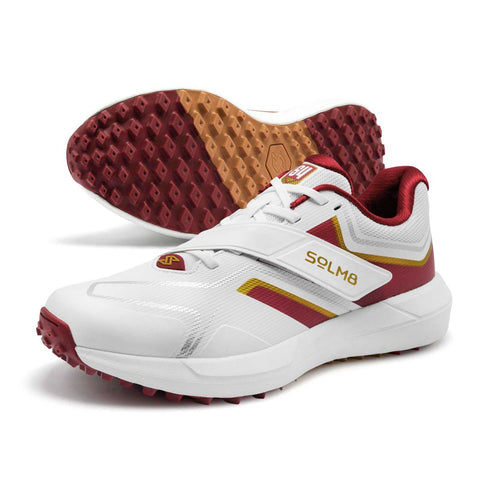 S4 Maroon Gold Cricket Shoes
