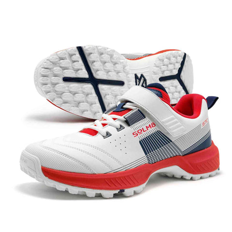 S70 Red Navy Cricket Shoes